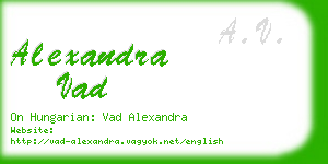 alexandra vad business card